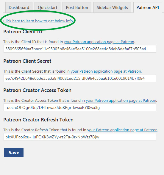 Get Patreon API credentials