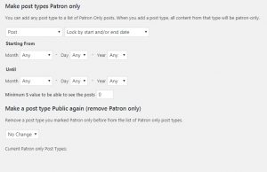 Making post types patron only