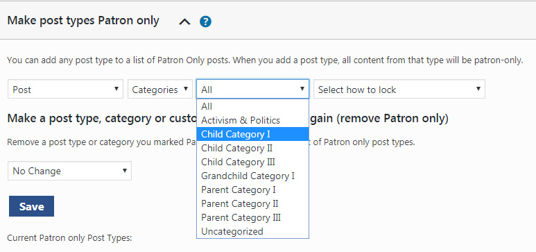 Select sub taxonomy